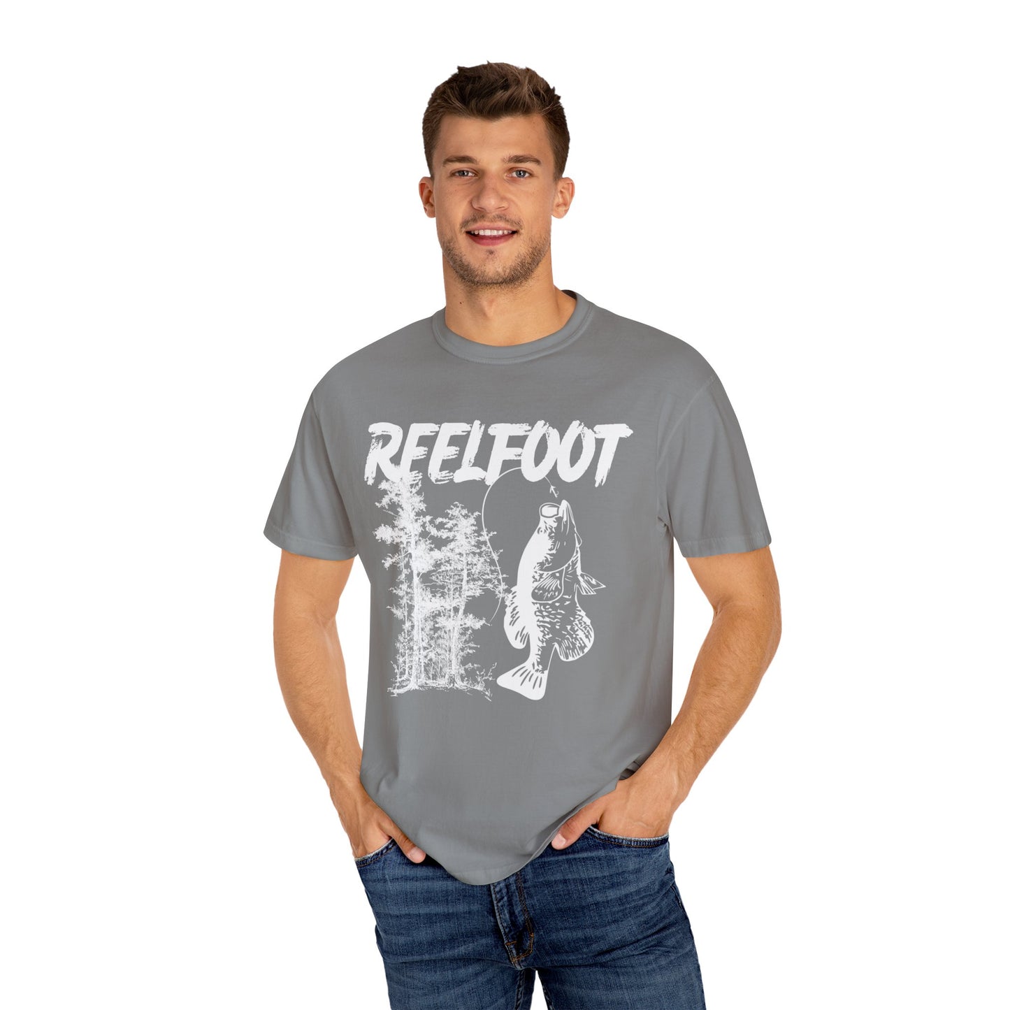 Fishing the Foot - Unisex Garment-Dyed T-shirt