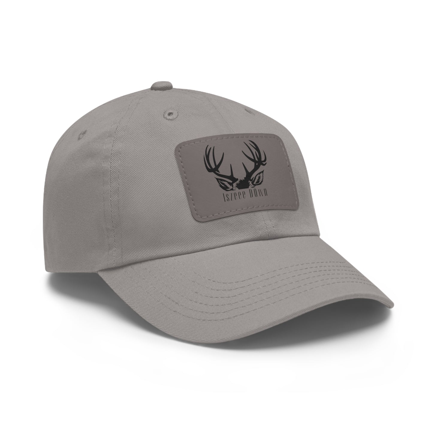 Catching buck fever with the custom hat with leather patch (Rectangle)