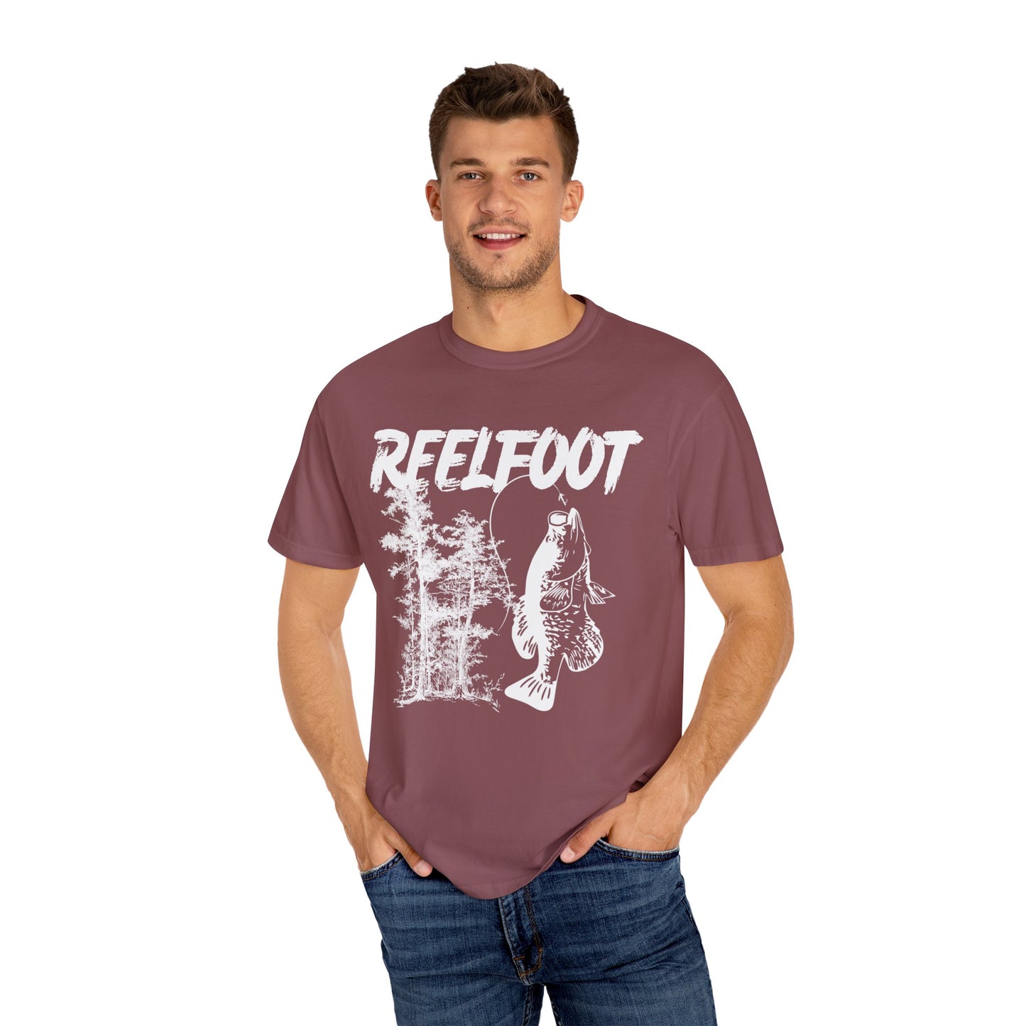 Fishing the Foot - Unisex Garment-Dyed T-shirt